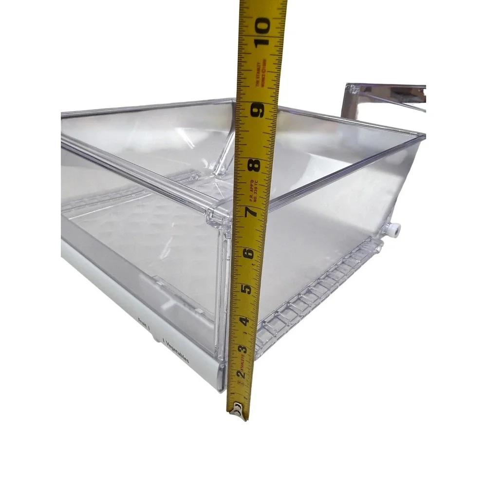 Clear Refrigerator‎ Crisper Drawer Bin with Humidity Slider Rollers Replacement